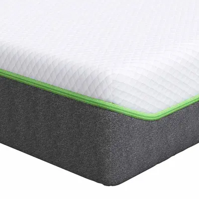 vidaXL Vzmetnica Bela in siva 90 x 200 cm žakardna tkanina