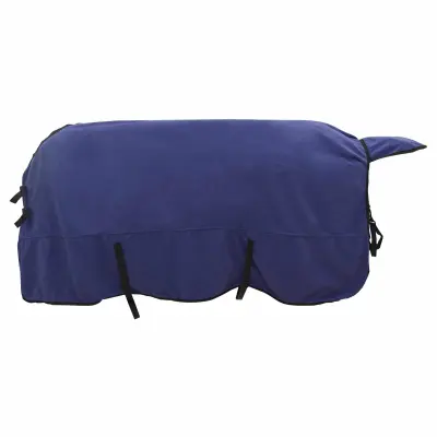 vidaXL Konjski plašč Temno modra 135 cm Poliester