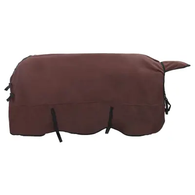 vidaXL Konjski plašč Polna temno rjava 155 cm Poliester