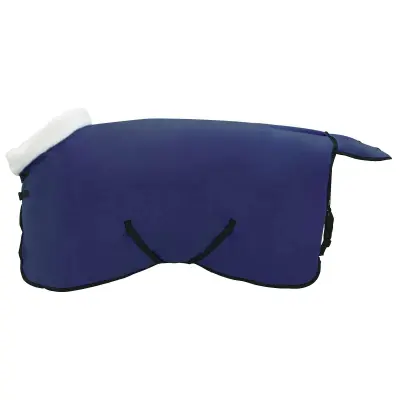 vidaXL Konjski plašč Temno modra 115 cm Polarna flanela