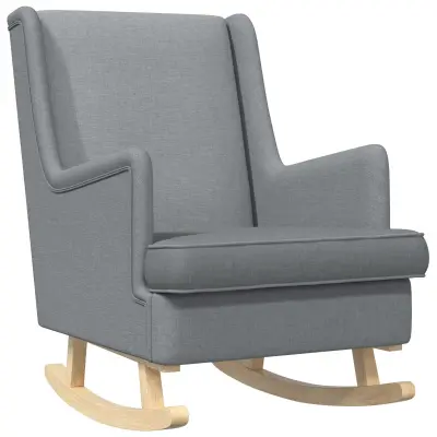 vidaXL Zibajoči stol Svetlo siva 62 x 80 x 85 cm blago