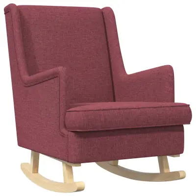 vidaXL Zibajoči stol Vinorodna rdeča 62 x 80 x 85 cm blago
