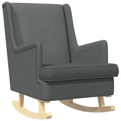vidaXL Zibajoči stol Temno siva 62 x 80 x 85 cm blago
