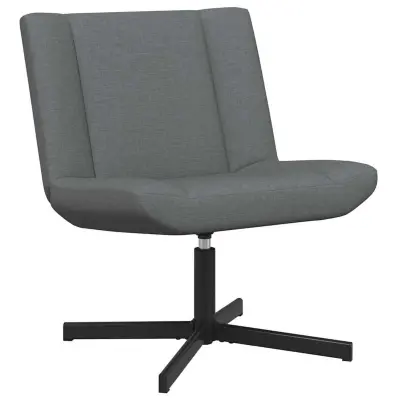 vidaXL Vrtljiv stol Temno siva 63 x 75 x 76 cm blago