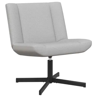 vidaXL Vrtljiv stol Oblačno siva 63 x 75 x 76 cm blago