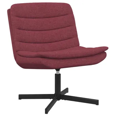 vidaXL Vrtljiv stol Vinorodna rdeča 63 x 75 x 76 cm blago