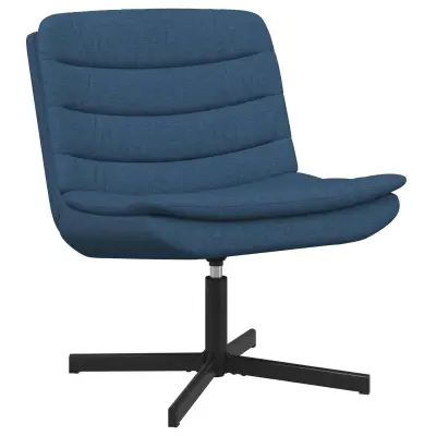 vidaXL Vrtljiv stol Modra 63 x 75 x 76 cm blago