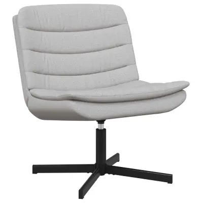 vidaXL Vrtljiv stol Oblačno siva 63 x 75 x 76 cm blago