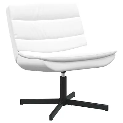 vidaXL Vrtljiv stol Bela 63 x 75 x 76 cm PU