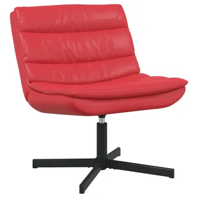 vidaXL Vrtljiv stol Rdeča 63 x 75 x 76 cm PU