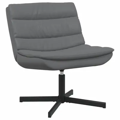 vidaXL Vrtljiv stol Siva 63 x 75 x 76 cm PU