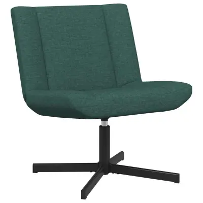vidaXL Vrtljiv stol Temno zelena 63 x 75 x 76 cm blago