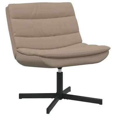 vidaXL Vrtljiv stol Kapučino 63 x 75 x 76 cm PU