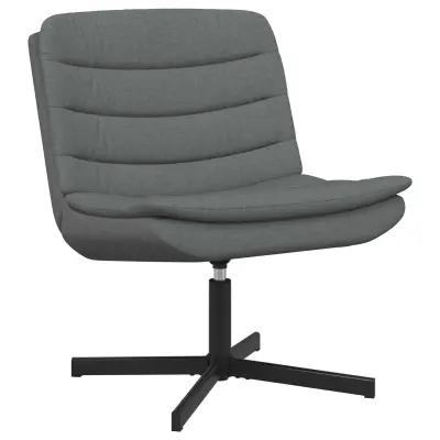 vidaXL Vrtljiv stol Temno siva 63 x 75 x 76 cm blago