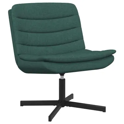 vidaXL Vrtljiv stol Temno zelena 63 x 75 x 76 cm blago