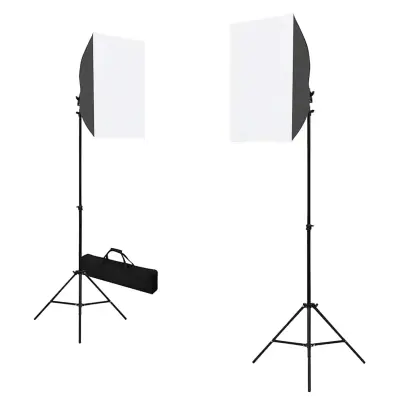 vidaXL Profesionalne studijske luči 2 kosa 40x60 cm jeklo črne