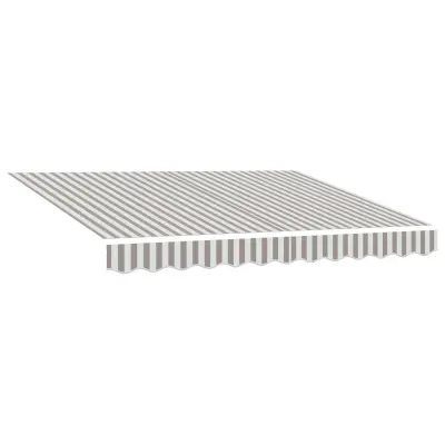 vidaXL Nadomestno platno za tendo Svetlo siva in bela. 4,5 × 3,5 m