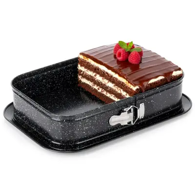 Pravokotni pekač za torte in pecivo, premaz proti sprijemanju in snemljivo dno