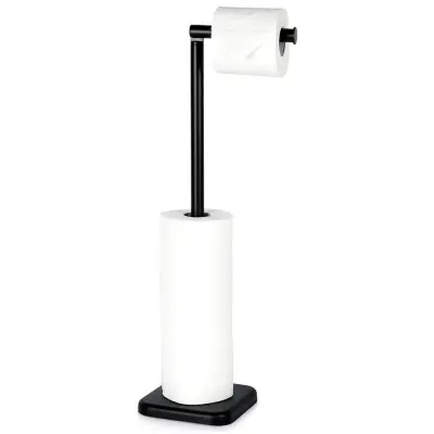 Prostostoječe držalo za toaletni papir, črno, višina 56cm