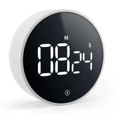 Vrtljivi magnetni odštevalnik - Bela, LED 99min55s