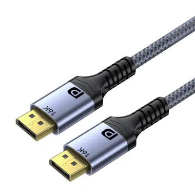 DisplayPort 2.1 kabel 16K@60Hz, pleten najlon, 1.5m/3m  3 m