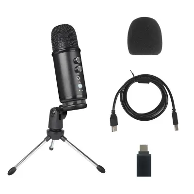 USB Kondenzatorski Mikrofon - Studio Snemanje & Pretočni Mikrofon s Stojalom