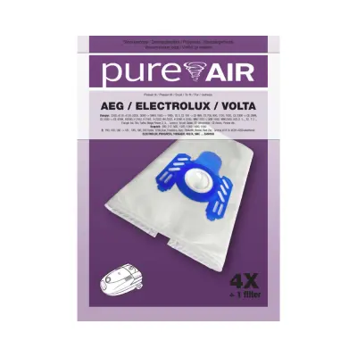 Vrečke za sesalnike Pure Air AEG/ELECTROLUX/VOLTA - 4 vrečke + filter