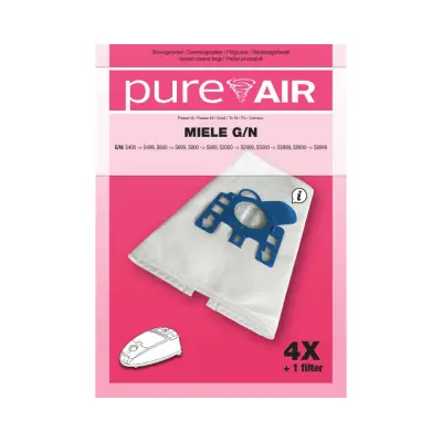 Vrečke za sesalnike Pure Air MIELE G/N - 20 vrečk + 5 filtrov
