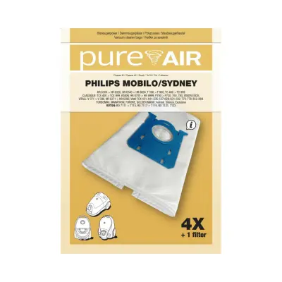 Vrečke za sesalnike Pure Air PHILIPS MOBILO/SYDNEY - 20 vrečk + 5 filtrov