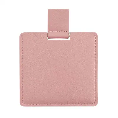 Kompaktno prenosno ogledalo iz nerjavečega jekla s PU etuijem Pink