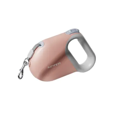 Vlečna zanka za pse z nylon vrvjo 5m, reflektivna in ergonomska Pink