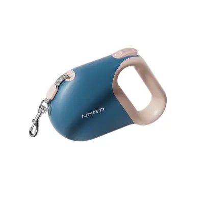 Vlečna zanka za pse z nylon vrvjo 5m, reflektivna in ergonomska Blue