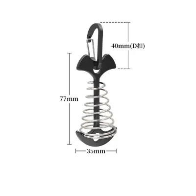Rdeči aluminijasti fishbone kolci z zaponko za stabilnost (4 kos) Black