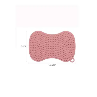 Večnamenska silikonska krtača za pomivanje posode, obojestranska Pink