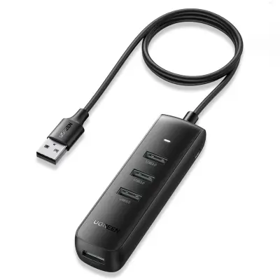 UGREEN HUB USB ADAPTER RAZDELITEV ZA PRENOSNI RAČUNALNIK 4 VRATNA ČRNA