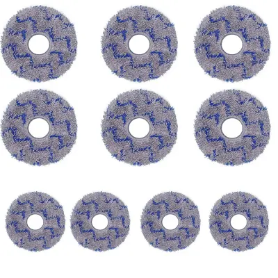 Komplet 10 zamenljivih krp za mop za Ecovacs in Dreame - visoko trenje Grey+Blue
