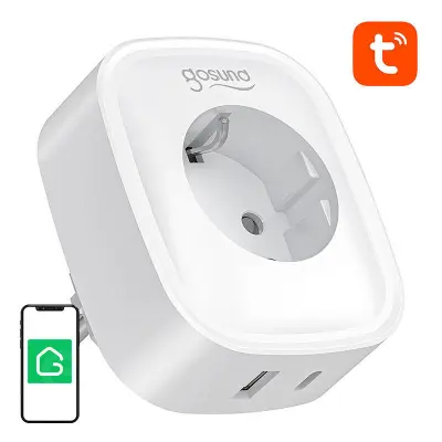 GOSUND WIFI BLUETOOTH VTIČNICA 16A SP6 ZA TUYA Z USB-C VRATA 20W PAMETNI DOM
