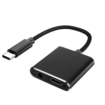 2-v-1 večnamenski adapter Type-C: polnjenje, zvok in prenos podatkov