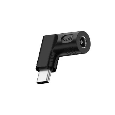 DC Female to USB Type-C Male Adapter - 65W PD Power Delivery, I-Shaped