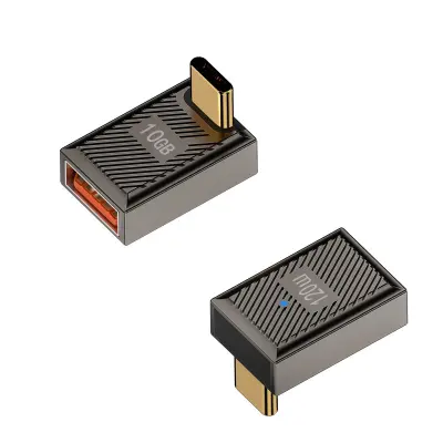 USB Type-C ženski na USB A moški adapter 120W s svetlobnim indikatorjem