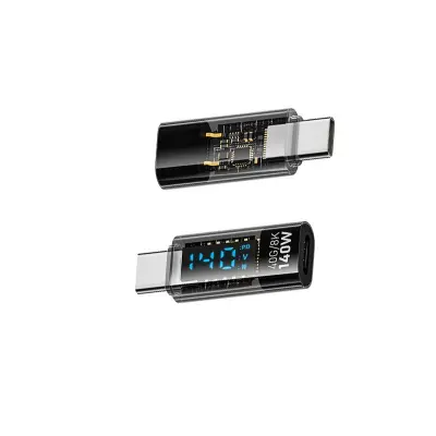 140W TYPE-C ženski na TYPE-C moški adapter s prikazovalnikom - Črna