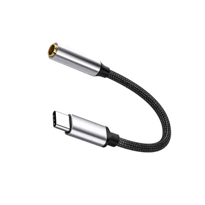 Adapter za slušalke 3,5 mm na Type-C z DAC digitalnim dekoderjem Silver