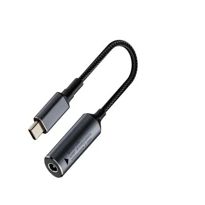 5.5x2.1mm Ženski na USB-C Moški 140W Kratek Kabel Adapter - Napajanje za Prenosnike