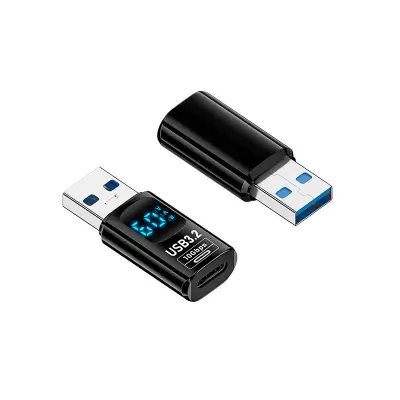 Adapter USB-A na Type-C s prikazovalnikom napetosti/toka (2 kosa)