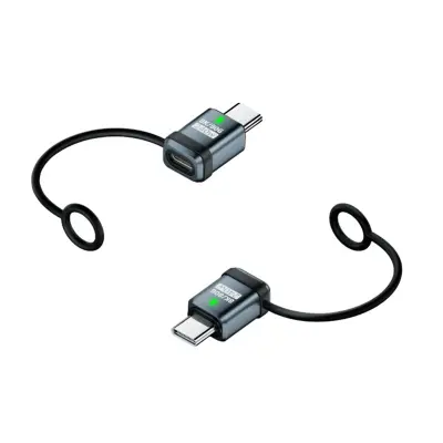 2-Pack Type-C Ženski na Type-C Moški Adapter 240W 120Gbps Grey