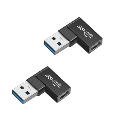 Adapter TYPE-C ženski na USB moški kotni adapter (2 kosa)