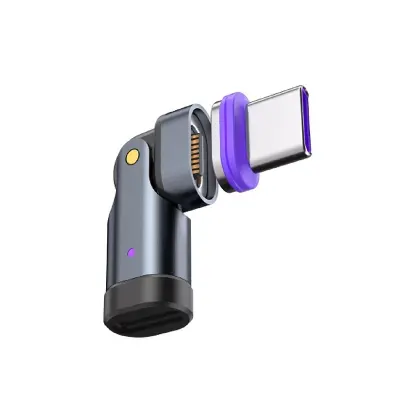 16Pin 180° vrtljiv 240W Type-C magnetni adapter + Type-C magnetna glava