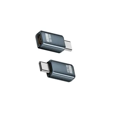 240W 80Gbps USB-C ženski na moški adapter - ravni priključek (2 kosa) Grey