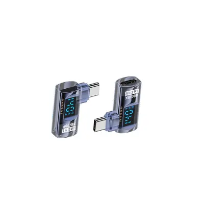 140W TYPE-C ženski na TYPE-C moški adapter s prikazovalnikom - modra (2 kosa)