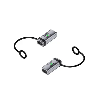 2-Pack 240W USB-C ženski na ženski adapter, 120Gbps, podpira 16K@60Hz Silver